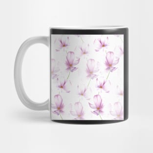 Romantic spring Cosmos flowers watercolor print Mug